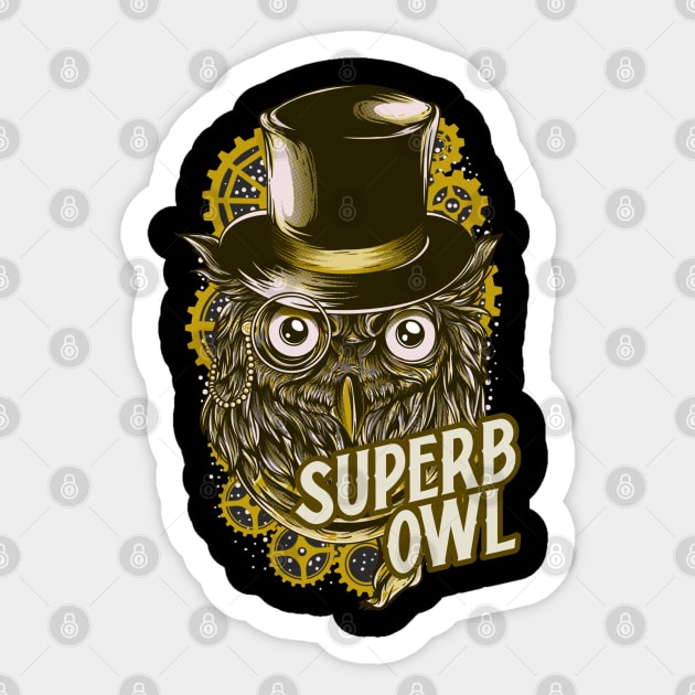 He's a Superb Owl Sticker by dflynndesigns